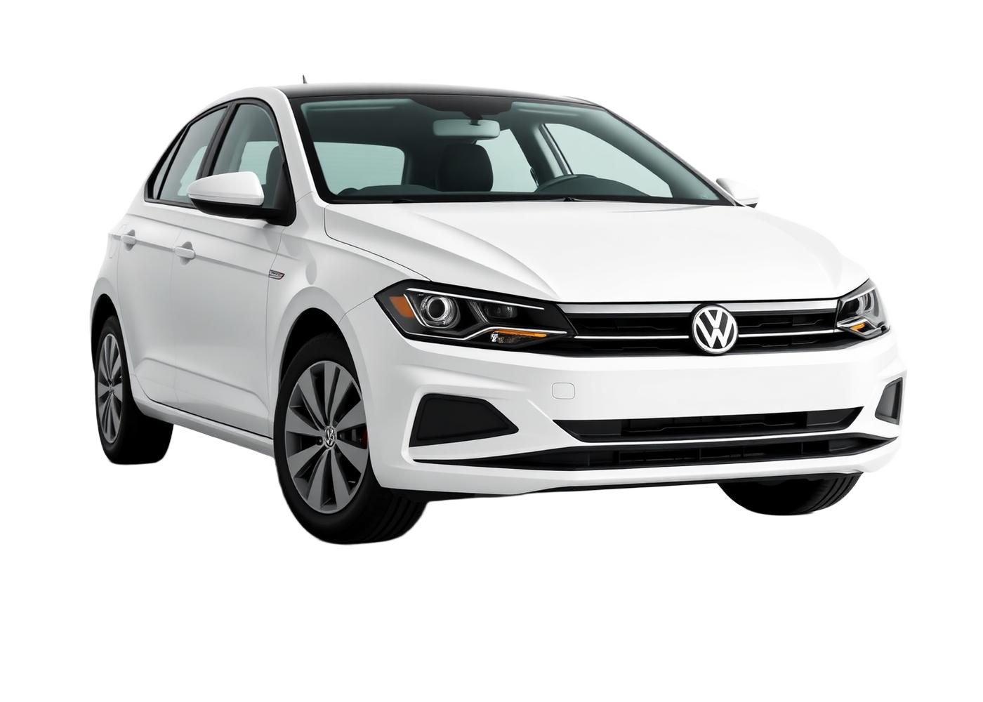 Modern white hatchback